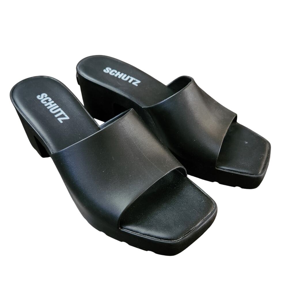 Schutz Mizzy Platform Slide Sandal Size 7